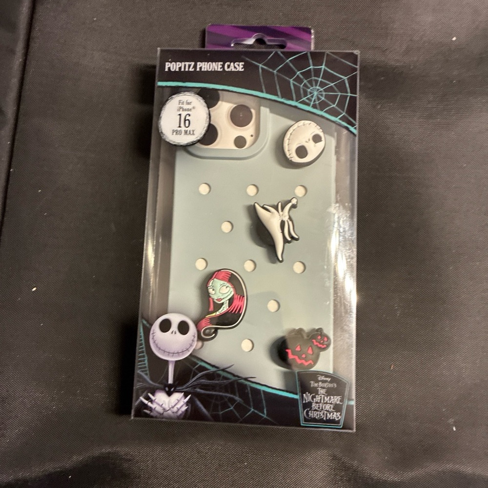 Disney Nightmare Before Christmas iPhone 16 Pro Max Case - Black and White